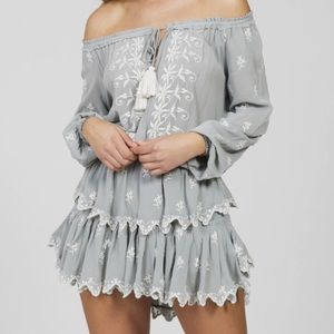 Love shack fancy popover ruffle dress